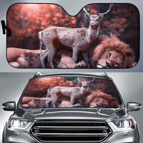 Lion Deer Wildlife DreamK Car Sun Shade