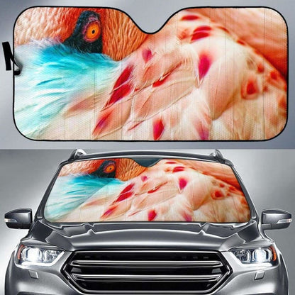 Flamingo Wading Bird Car Sun Shade