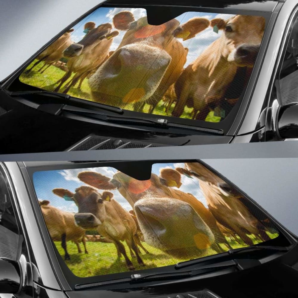 Auto Sun Shades - Cow