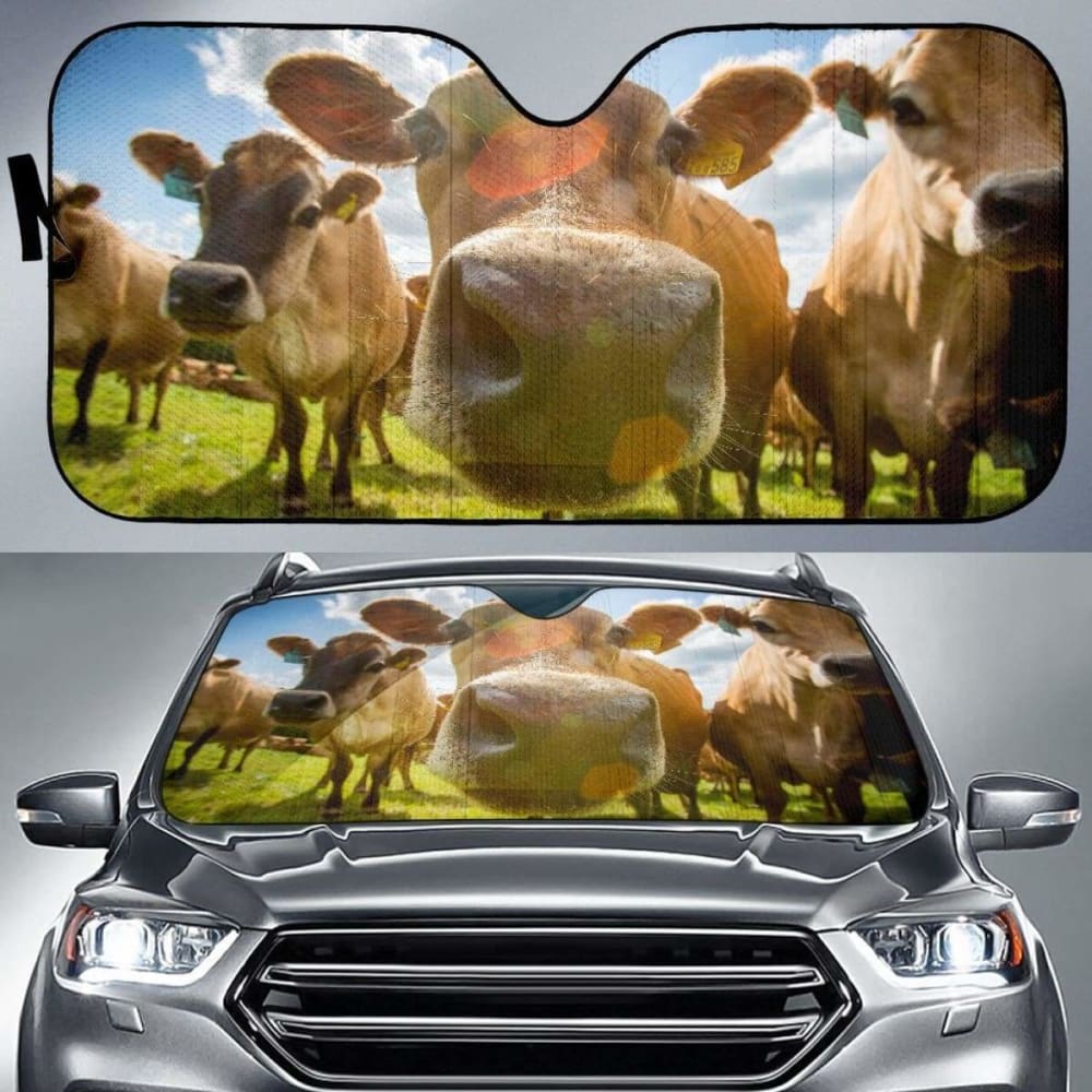 Auto Sun Shades - Cow