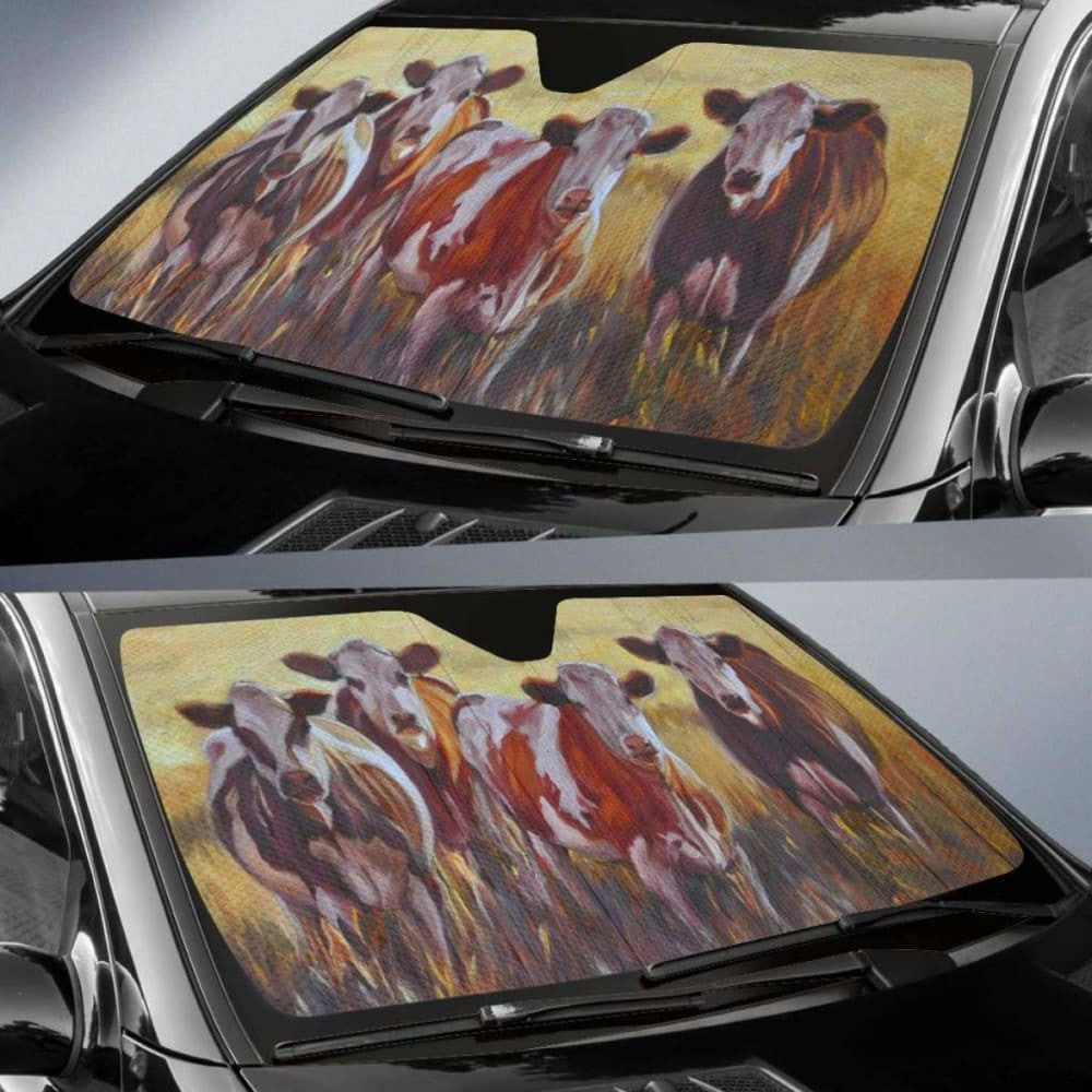 Auto Sun Shades - Cow