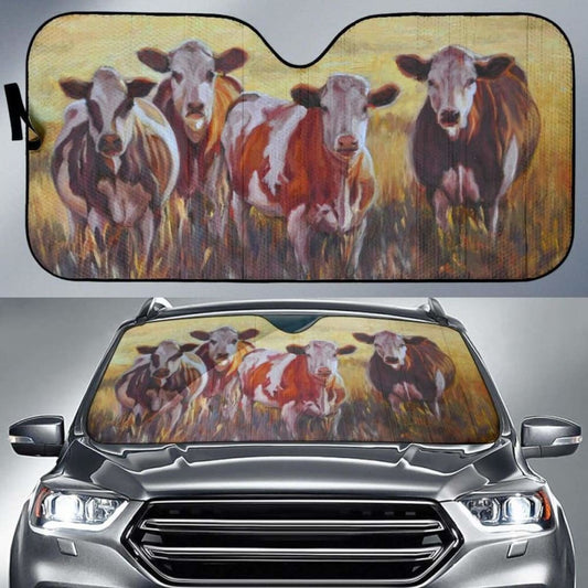 Auto Sun Shades - Cow