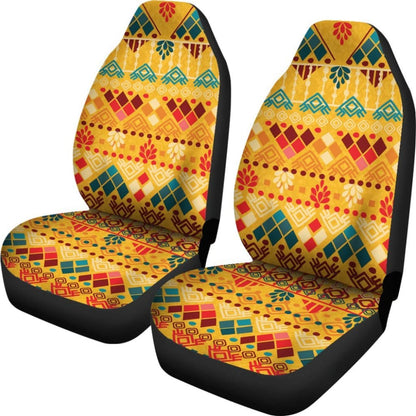 Aztec Colorful Orange Car Seat Covers