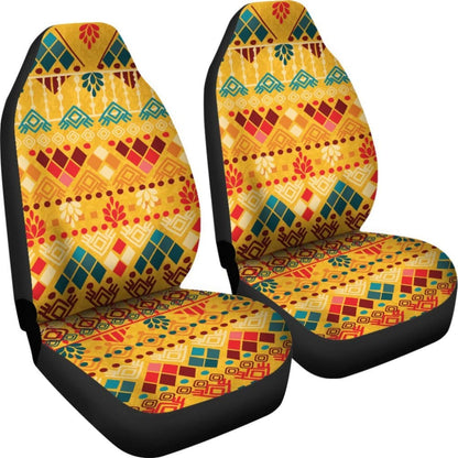 Aztec Colorful Orange Car Seat Covers