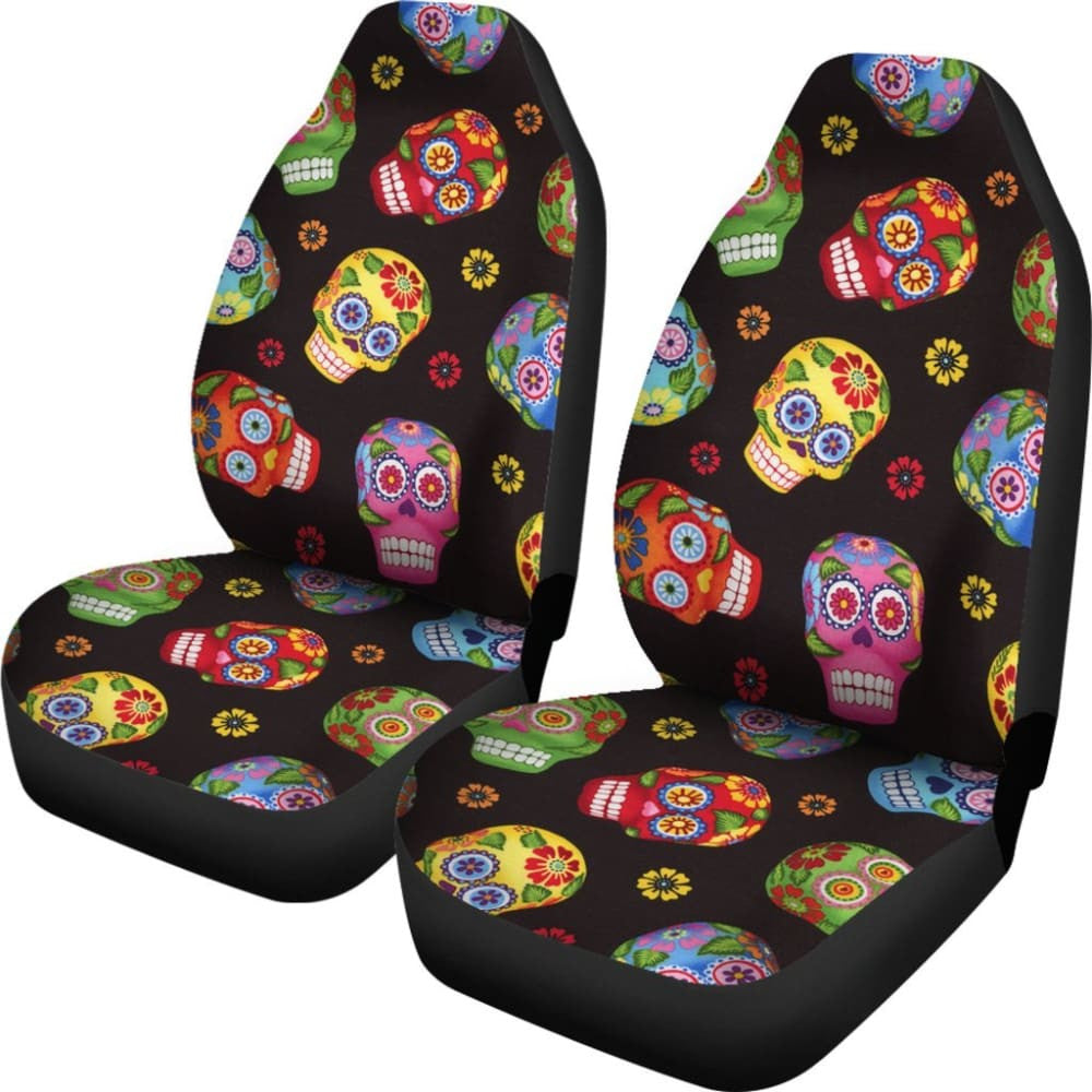 Pcs - Sugar Skull Car Seat Covers