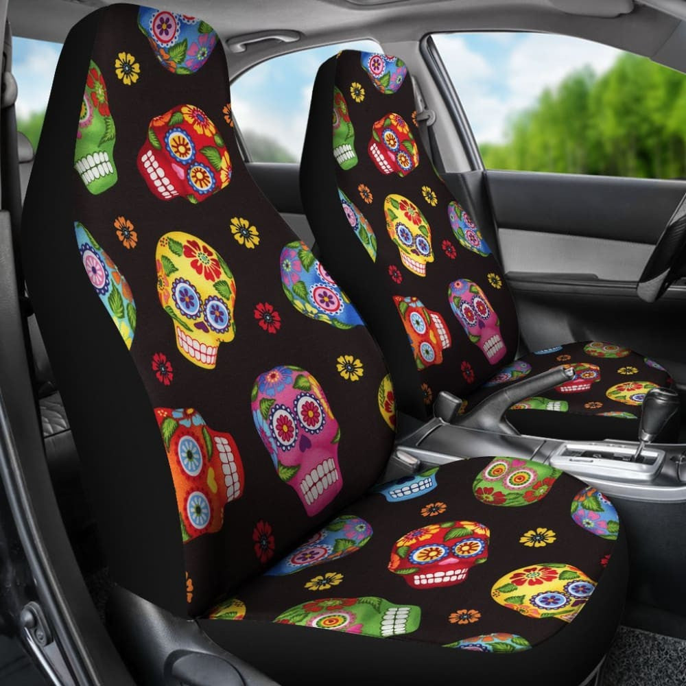 Pcs - Sugar Skull Car Seat Covers