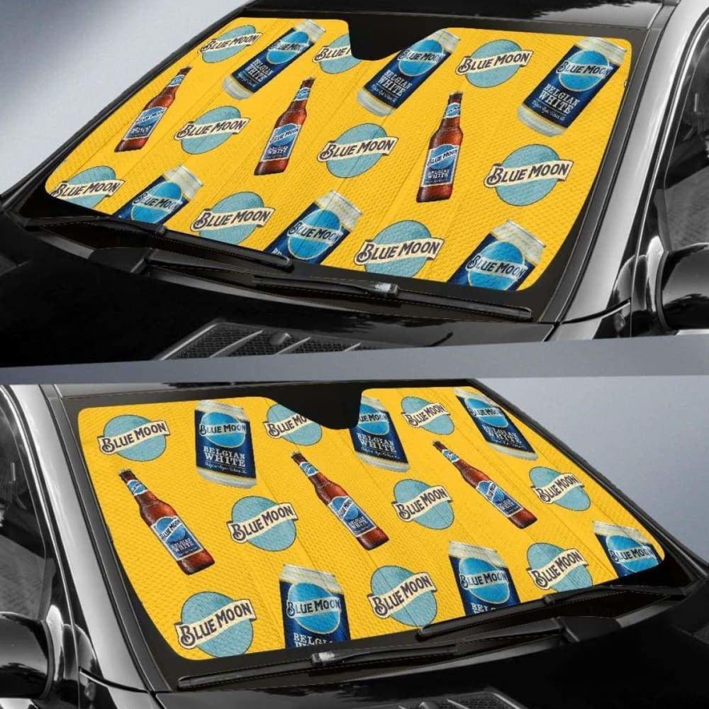Blue Moon Car Sun Shade Auto Sun Visor For Beer Lover