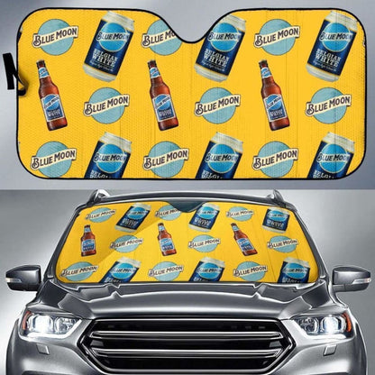 Blue Moon Car Sun Shade Auto Sun Visor For Beer Lover