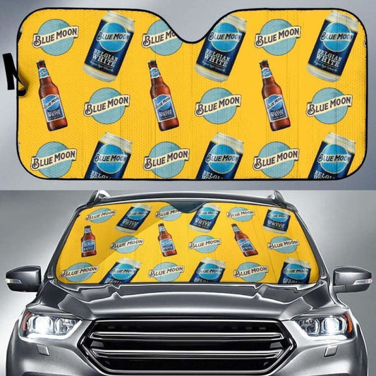 Blue Moon Car Sun Shade Auto Sun Visor For Beer Lover