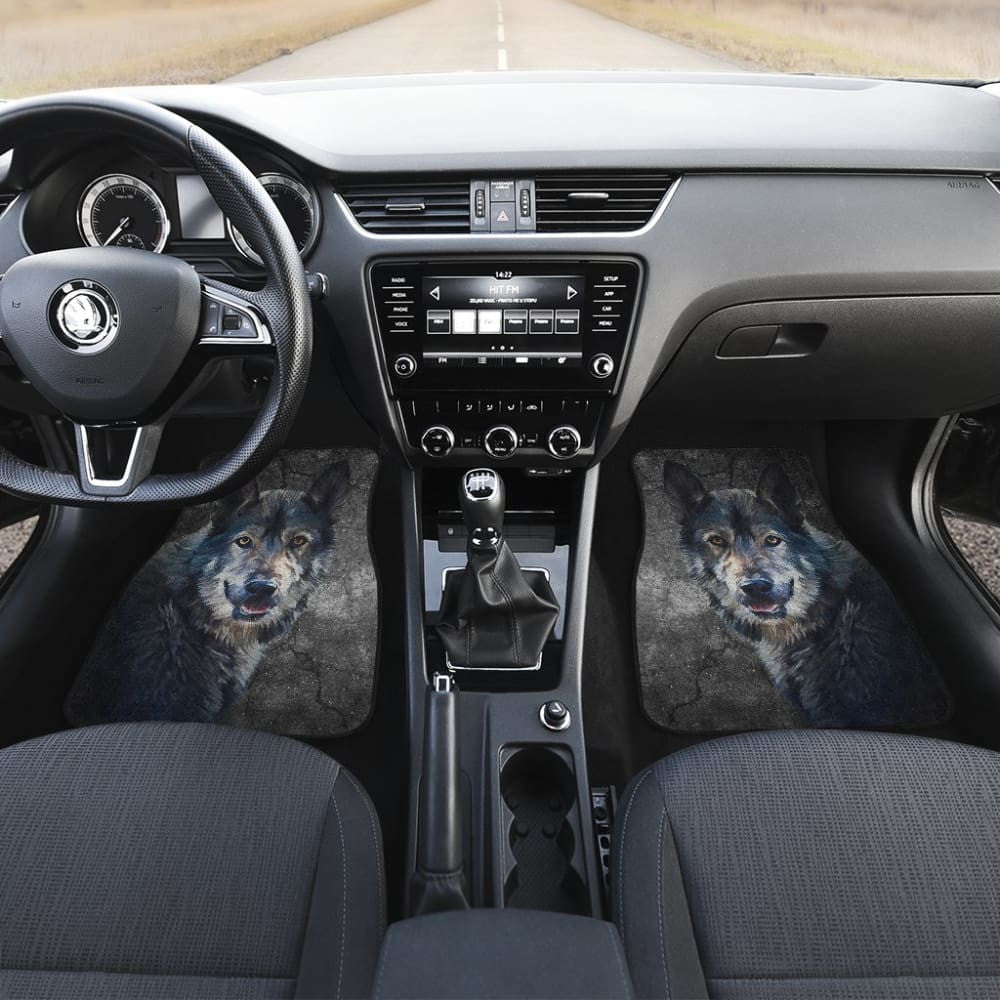 Wild Wolf Front And Back Car Mats