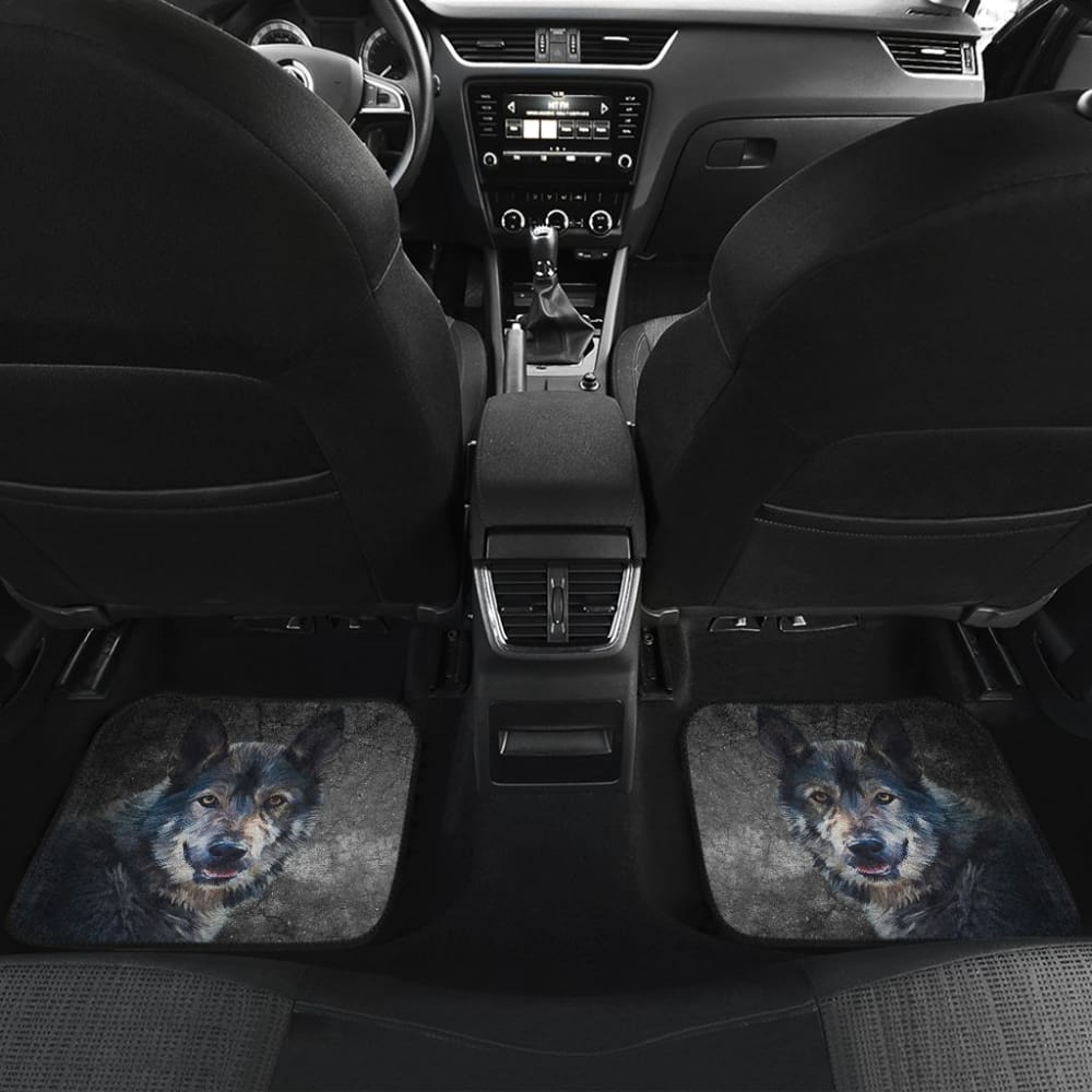 Wild Wolf Front And Back Car Mats