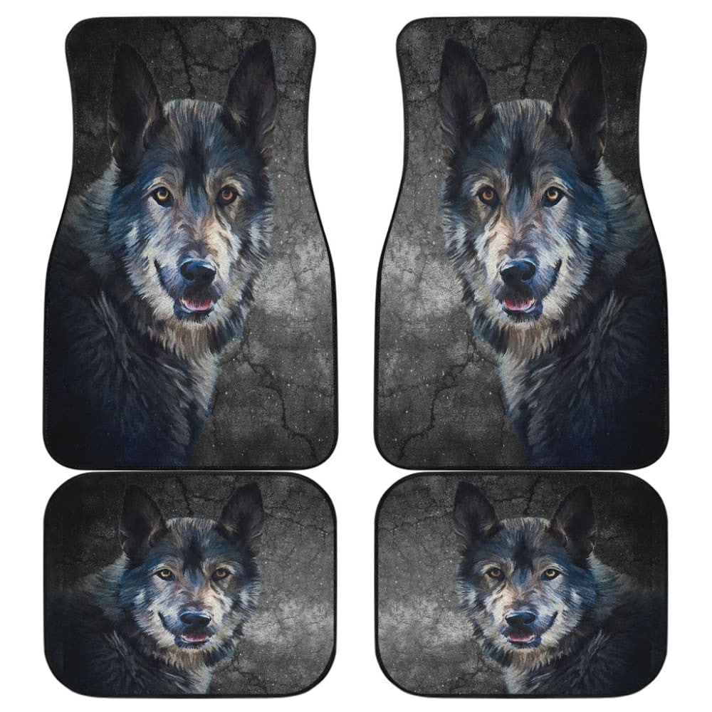 Wild Wolf Front And Back Car Mats