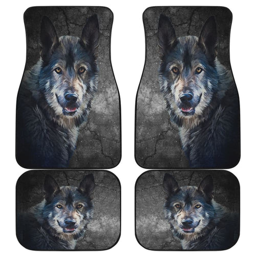 Wild Wolf Front And Back Car Mats