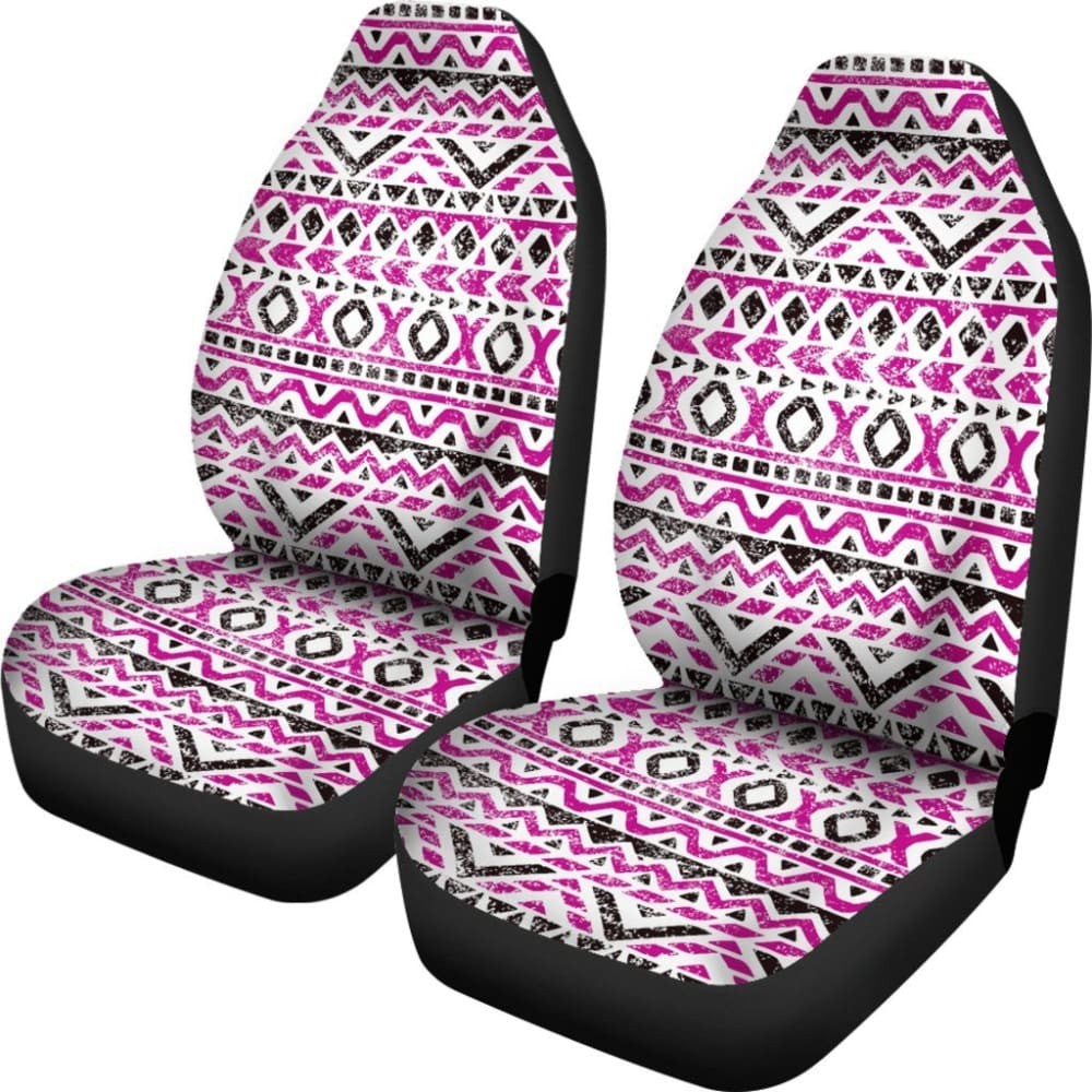 Aztec Hot Pink And Black Car Seat Covers