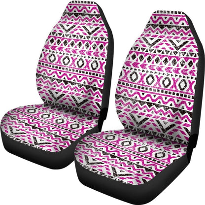 Aztec Hot Pink And Black Car Seat Covers