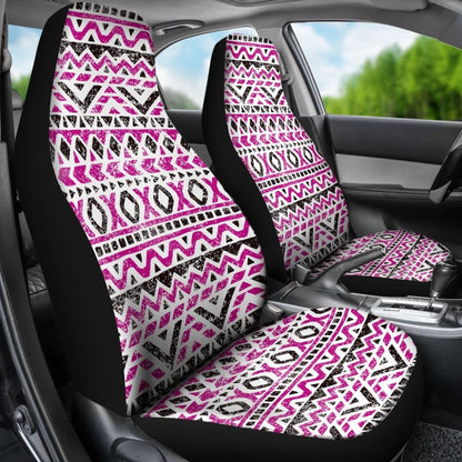 Aztec Hot Pink And Black Car Seat Covers