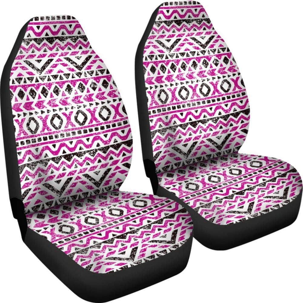 Aztec Hot Pink And Black Car Seat Covers