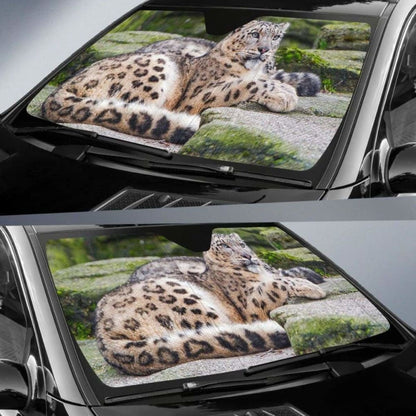 Snow LeopardK Car Sun Shade