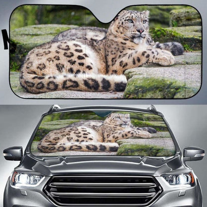 Snow LeopardK Car Sun Shade