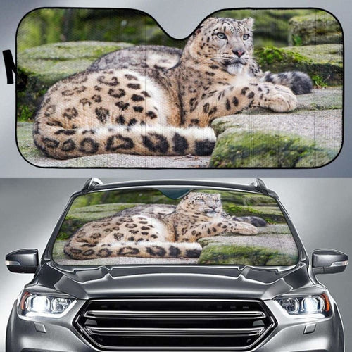 Snow LeopardK Car Sun Shade