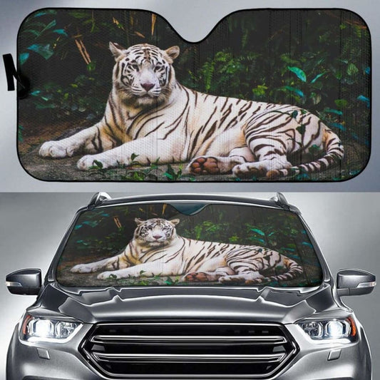 White Tiger Rest HdK Car Sun Shade