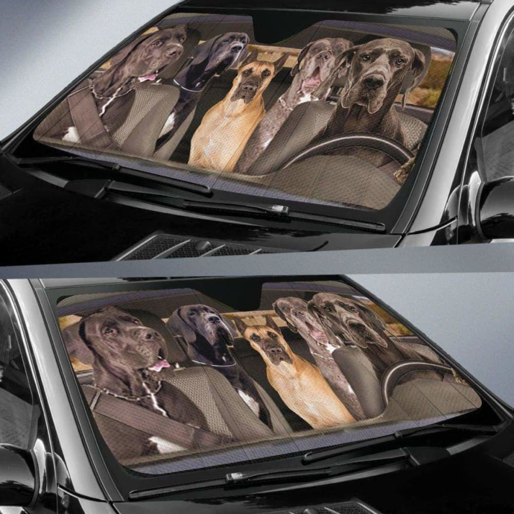 Great Dane Dogs - Auto Sun Shade