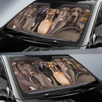 Great Dane Dogs - Auto Sun Shade