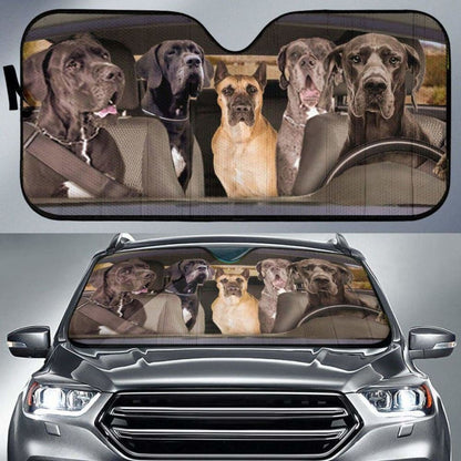 Great Dane Dogs - Auto Sun Shade