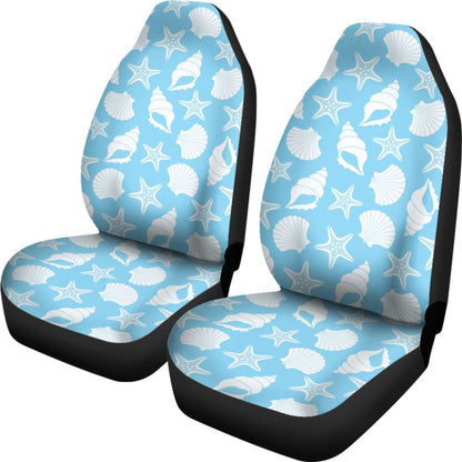 Sea-blue Seashells Car Seat Covers