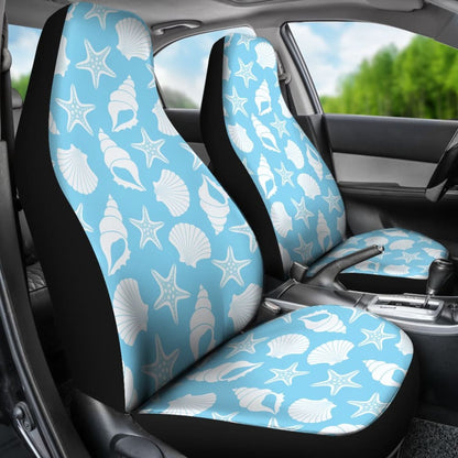 Sea-blue Seashells Car Seat Covers