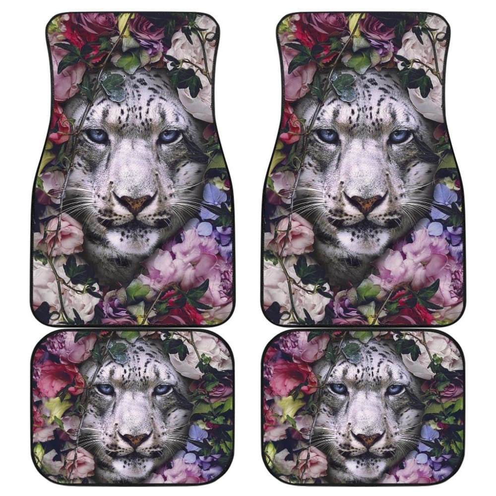 White Tiger Flower Amazing Gift Ideas Car Floor Mats