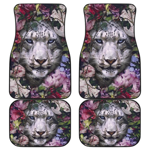 White Tiger Flower Amazing Gift Ideas Car Floor Mats