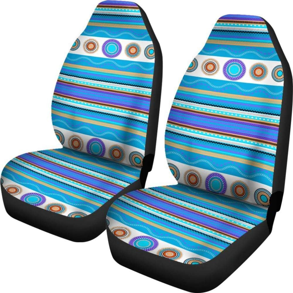 Light Blue Aztec Design Car Seat Covers