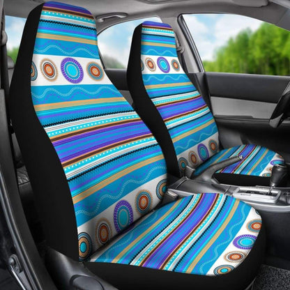 Light Blue Aztec Design Car Seat Covers