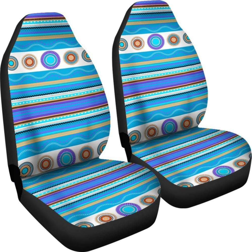 Light Blue Aztec Design Car Seat Covers
