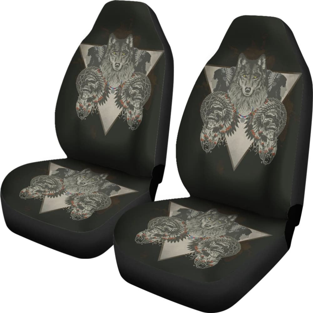 Wolf & Skulls Car Seat Covers