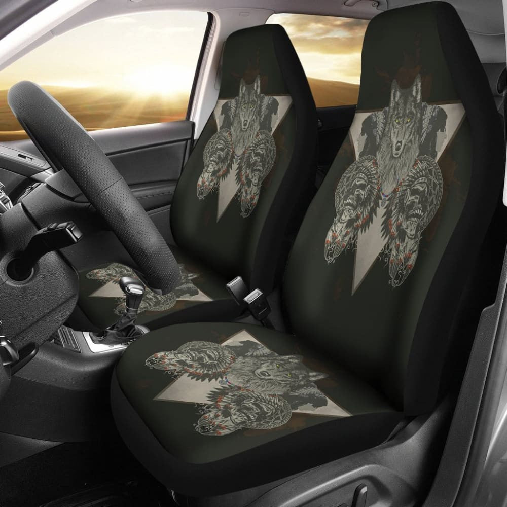 Wolf & Skulls Car Seat Covers