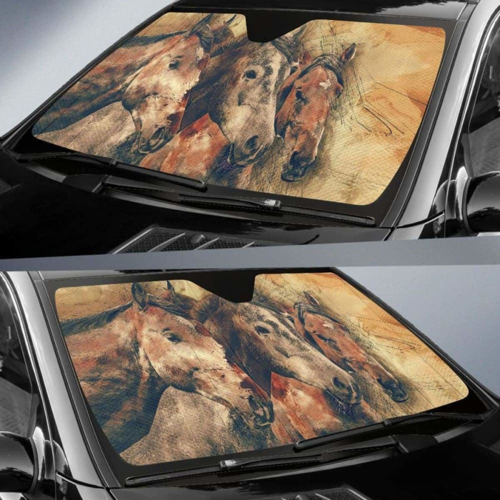 Auto Sun Shades - Horse