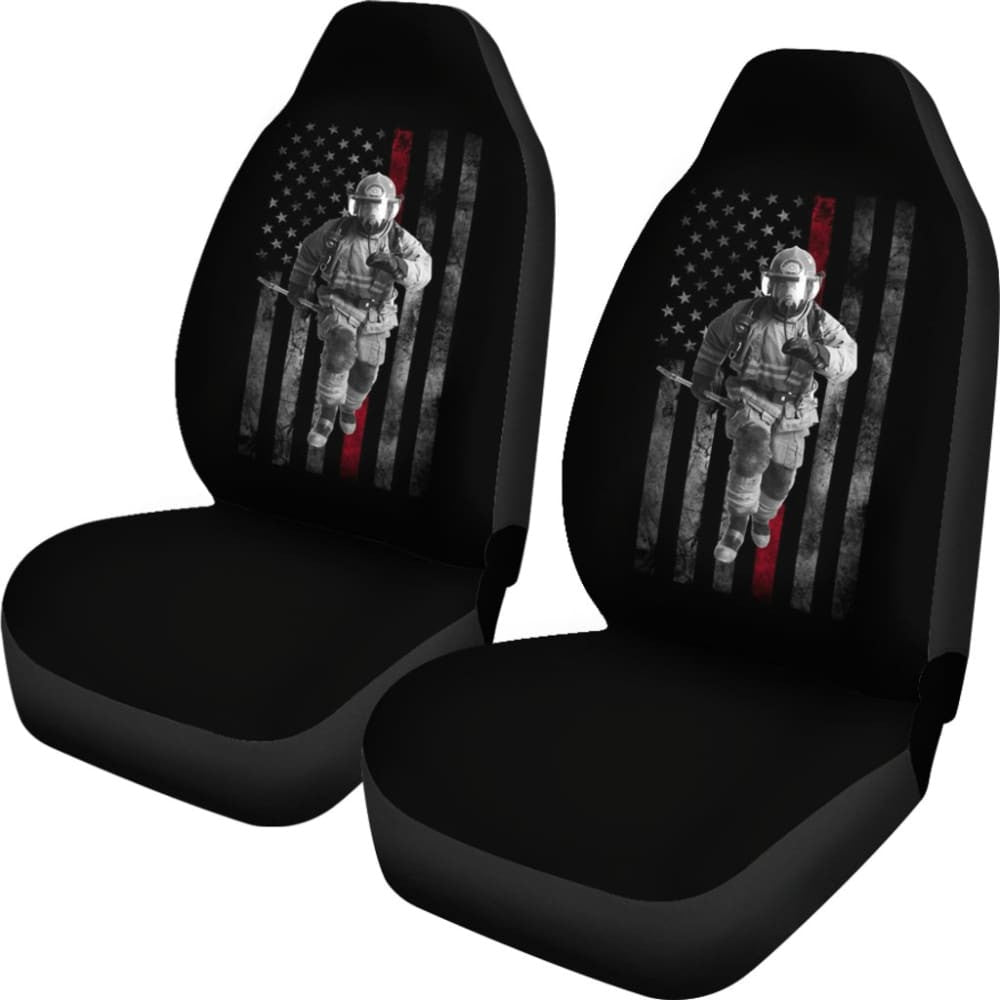 Firefighter Hero American Flag Style Car Seat Covers