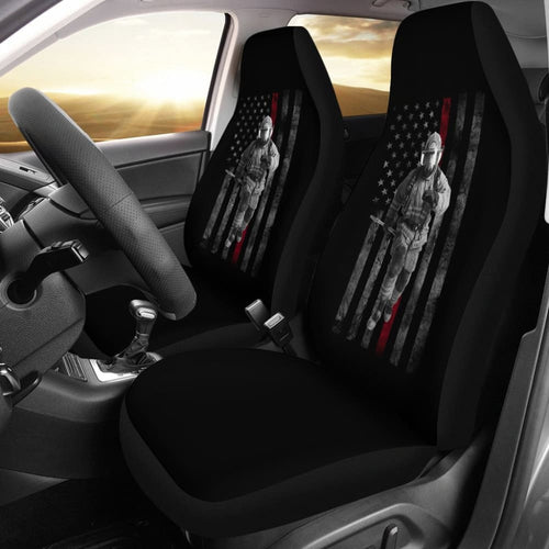 Firefighter Hero American Flag Style Car Seat Covers