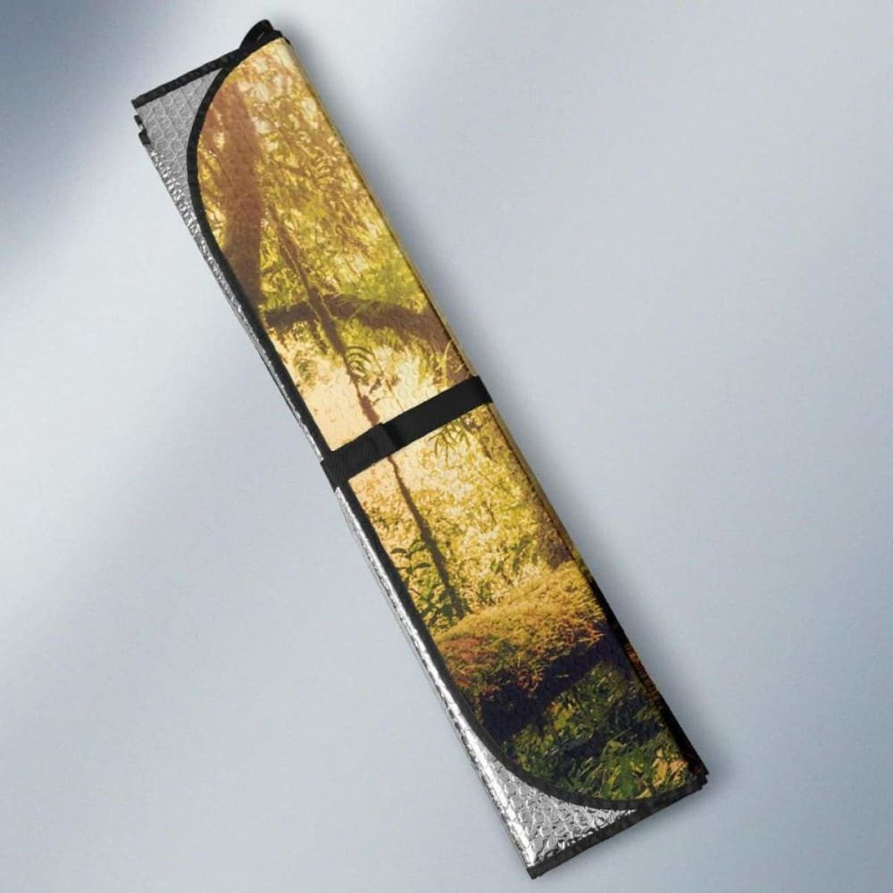 White Tiger Forest Jungle SunlightK Car Sun Shade