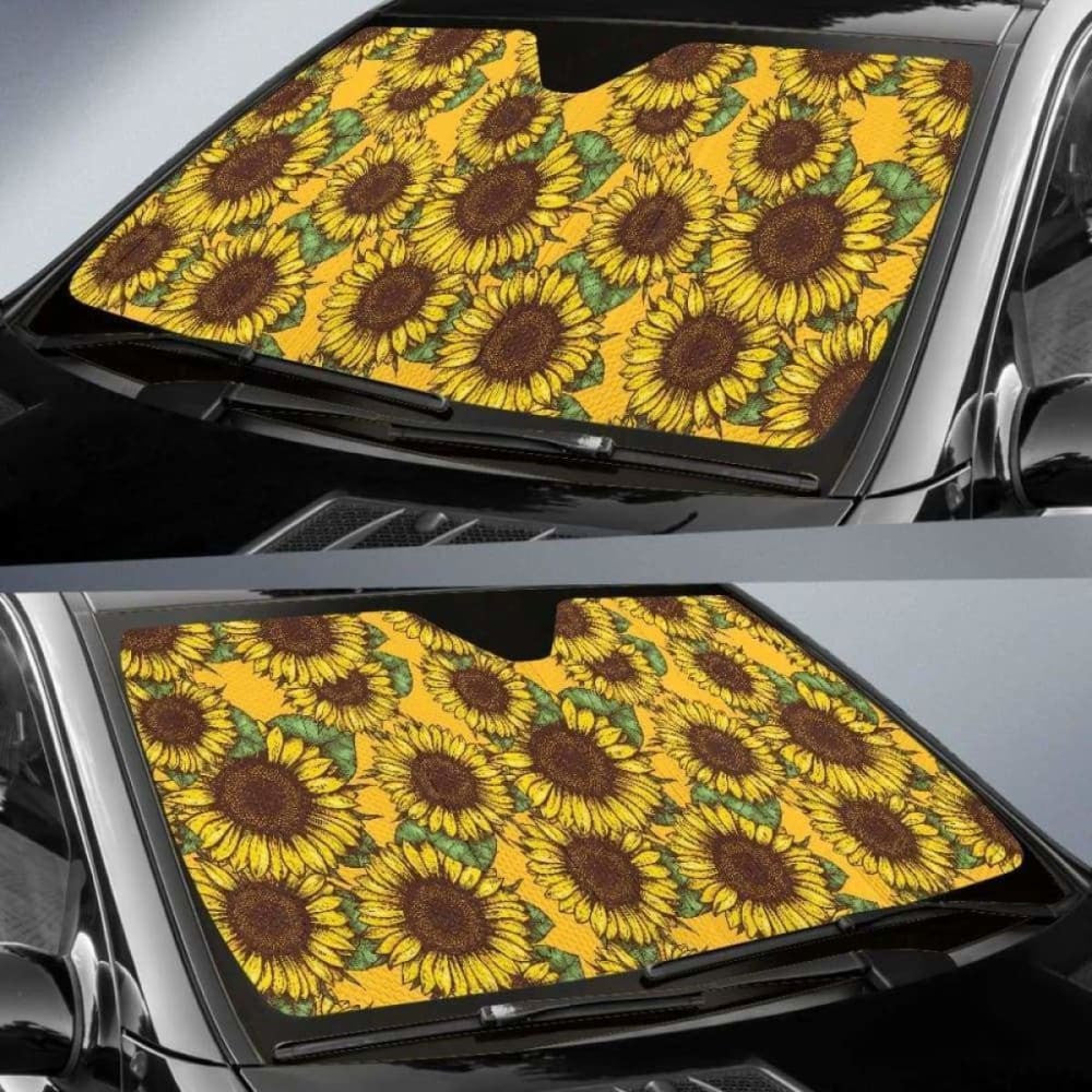 Sunflower Pattern Car Auto Sun Shades