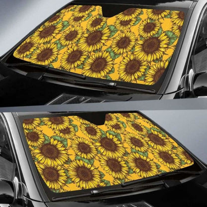Sunflower Pattern Car Auto Sun Shades