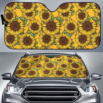 Sunflower Pattern Car Auto Sun Shades
