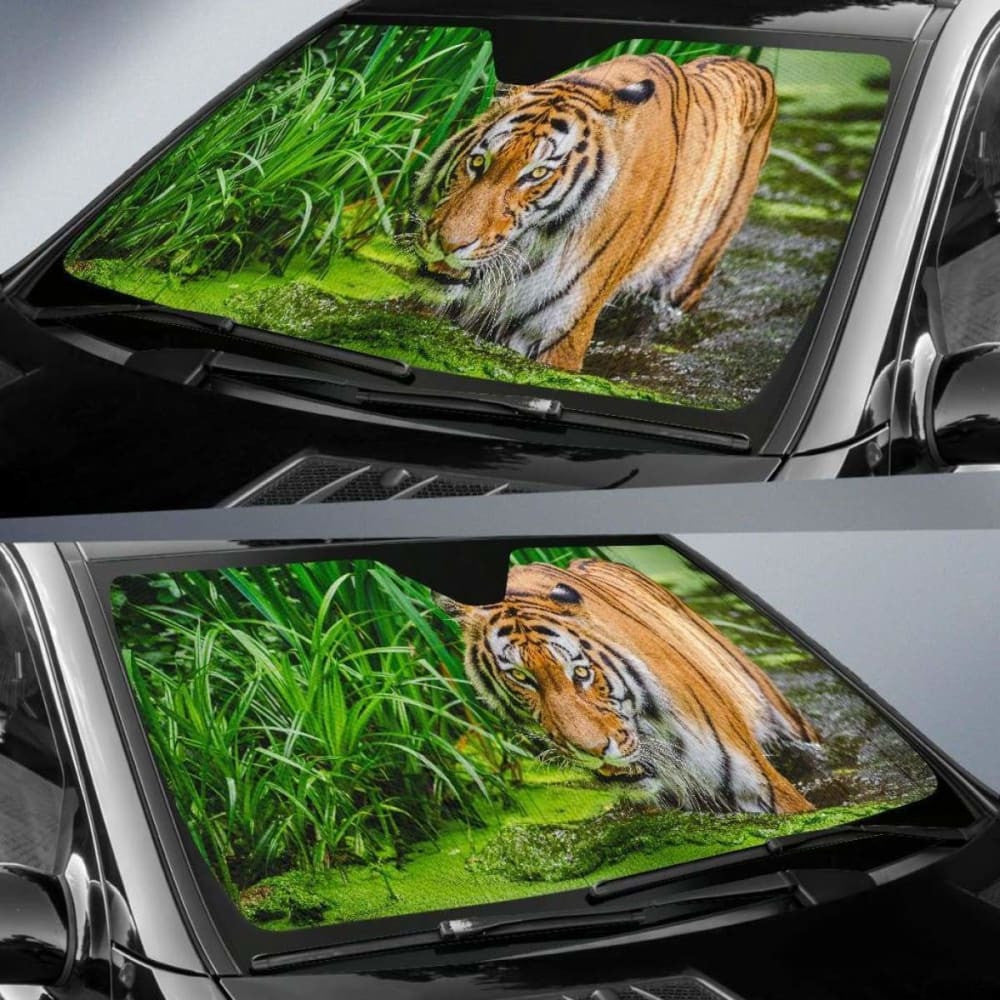 Siberian Tiger ForestK Car Sun Shade