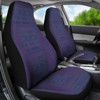 Aztec Light Purple Blue Car Seat Covers