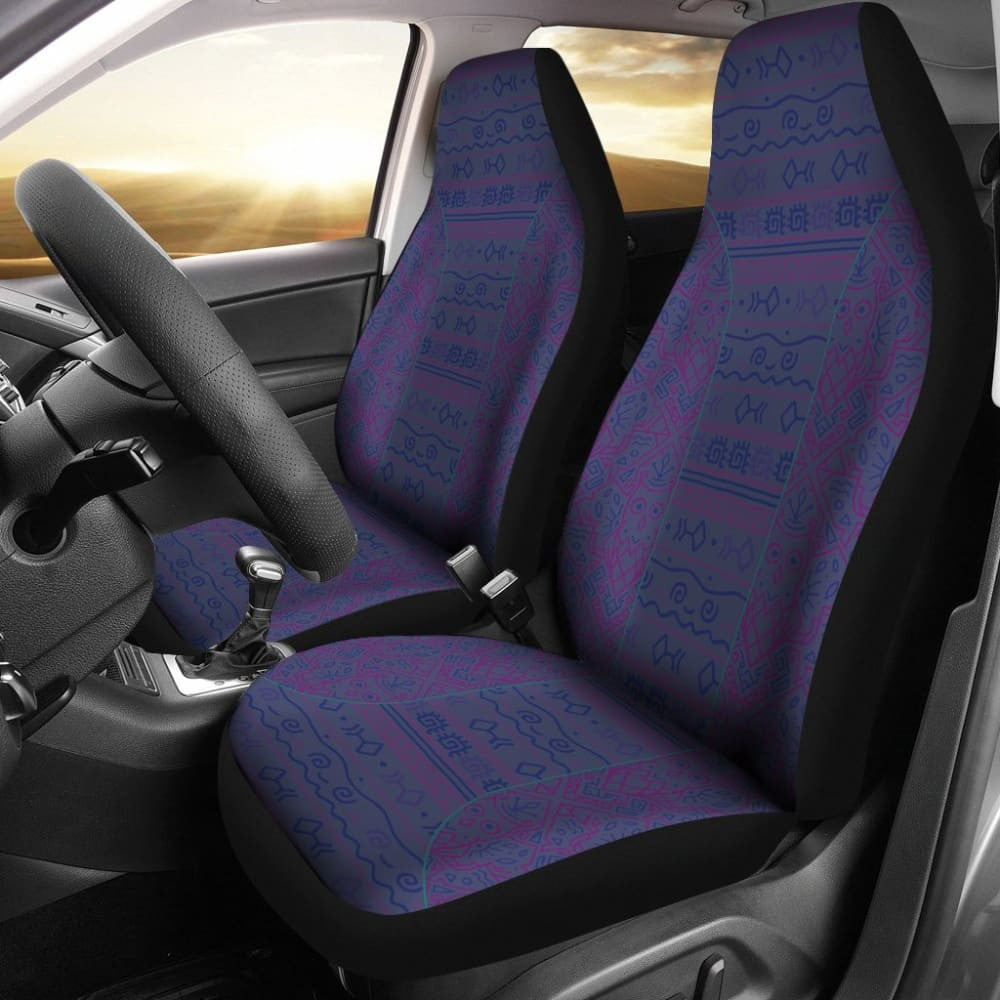 Aztec Light Purple Blue Car Seat Covers