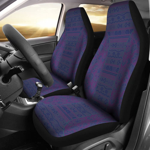 Aztec Light Purple Blue Car Seat Covers
