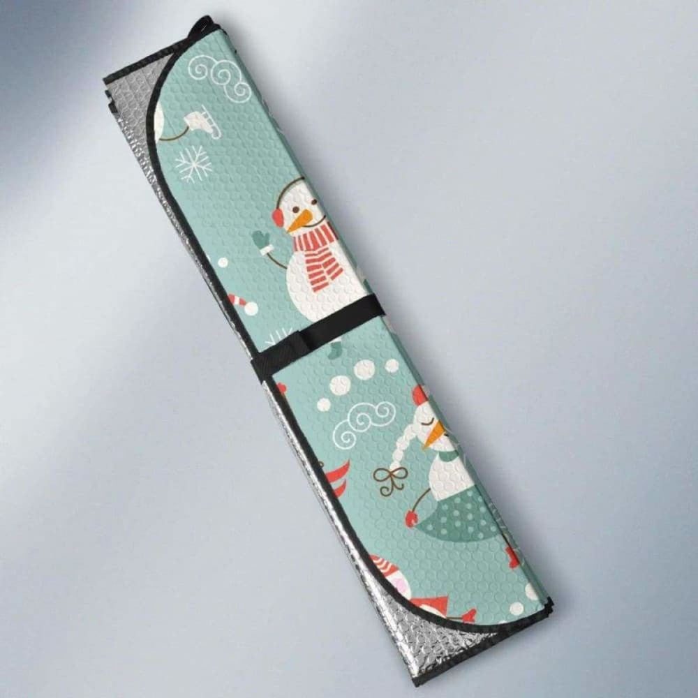 Cute Snowman Pattern Car Auto Sun Shades
