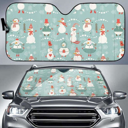 Cute Snowman Pattern Car Auto Sun Shades